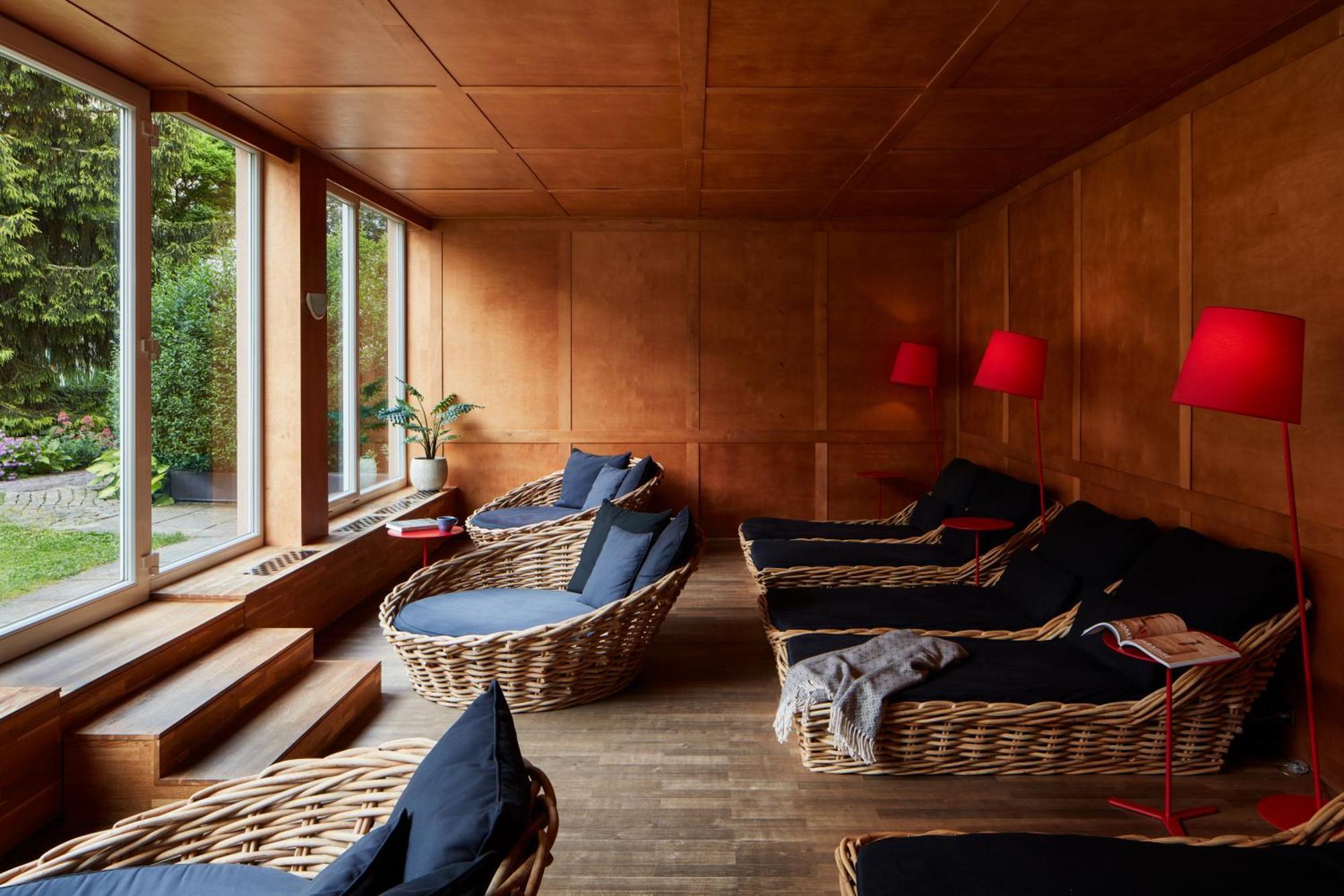 Falkensteiner Spa Resort Marianske Lazne Exterior foto The interior of the sauna